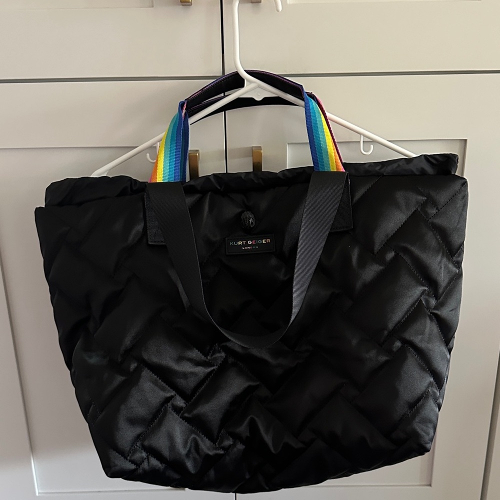 Kurt Geiger Black Tote with Colorful Straps